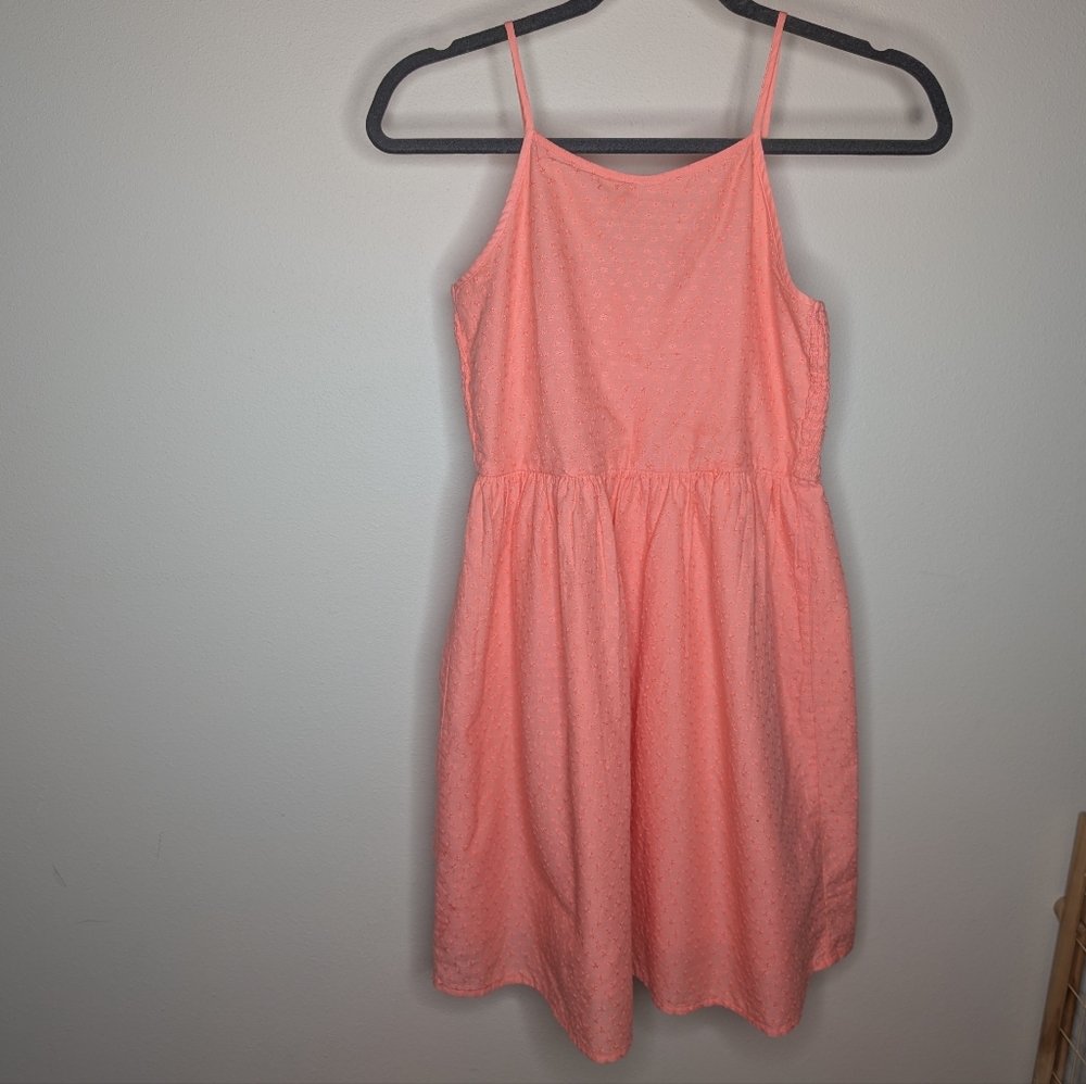 Charming Peach Spaghetti Strap Dress for Kids